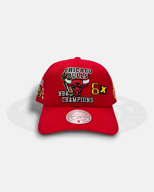 Chicago Bulls 6x NBA Champion Overall Logo Pro Crown Snapback Hat