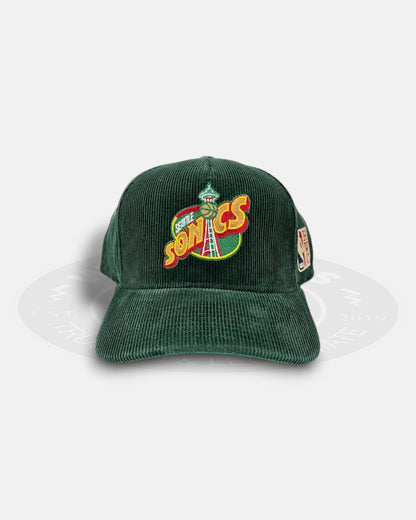 Seattle Supersonics Hard Wood Classic Collection Corduroy Pro Pinch Fit Snapback Hat