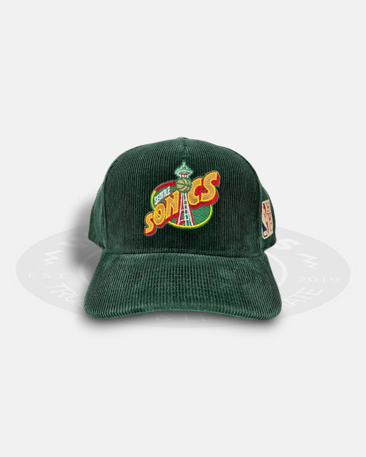 Seattle Supersonics Hard Wood Classic Collection Corduroy Pro Pinch Fit Snapback Hat