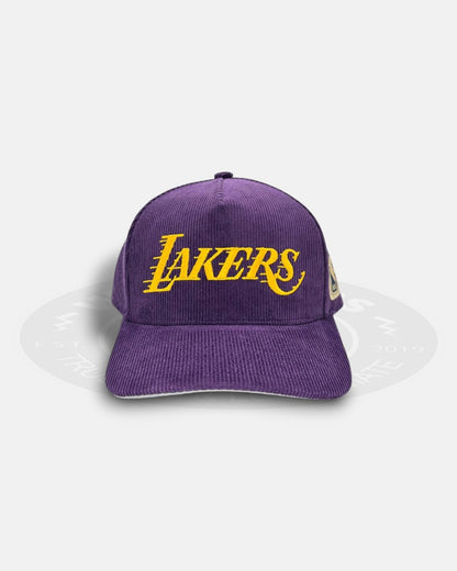 Los Angeles Lakers Hard Wood Classic Collection Corduroy Pro Pinch Fit Snapback Hat