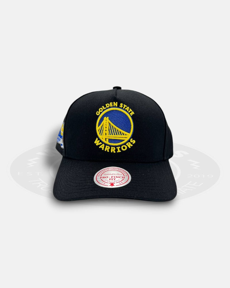 Mitchell & Ness Golden State Warriors Side Emblem Pro Pinch Snapback Hat