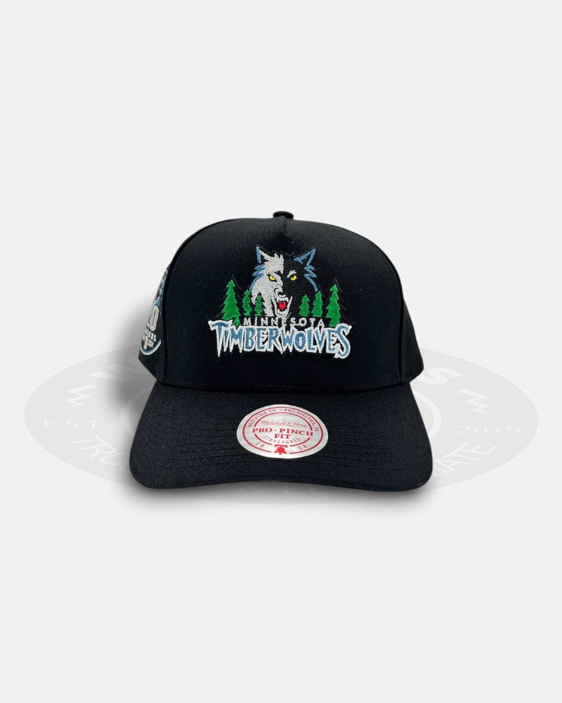 Mitchell & Ness Minnesota Timberwolves Side Emblem Pro Pinch Snapback Hat