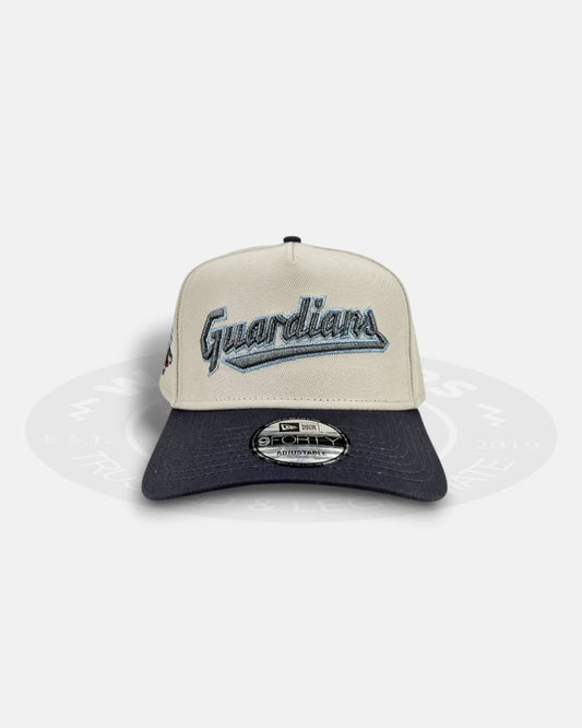 Cleveland Guardians Progressive Field Silver Tailsweep 9Forty A-Frame Snapback Hat
