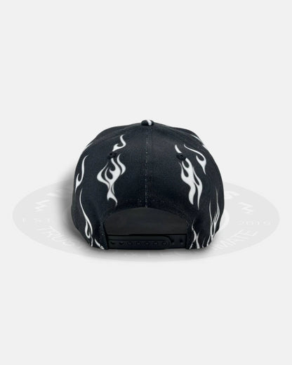 New York Yankees White Flames 9Forty A-Frame Snapback Hat