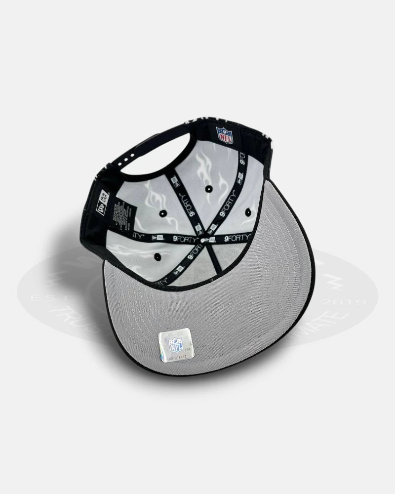 Las Vegas White Flames 9Forty A-Frame Snapback Hat