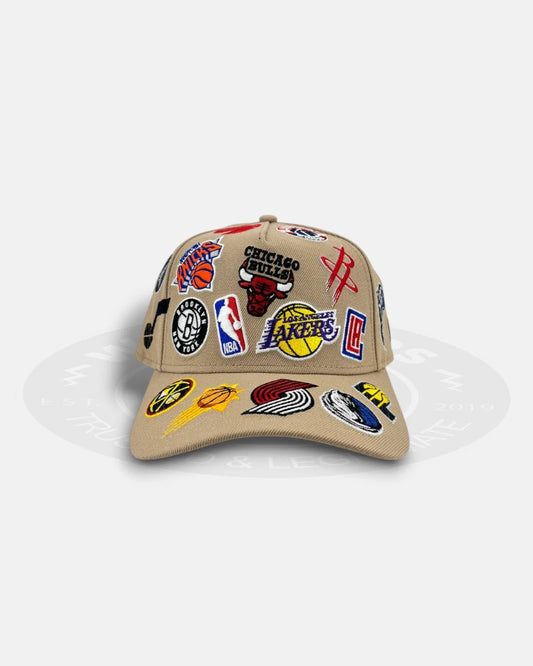 NBA Team All Over Patch Brown Colored 9Forty A-Frame Snapback Hat