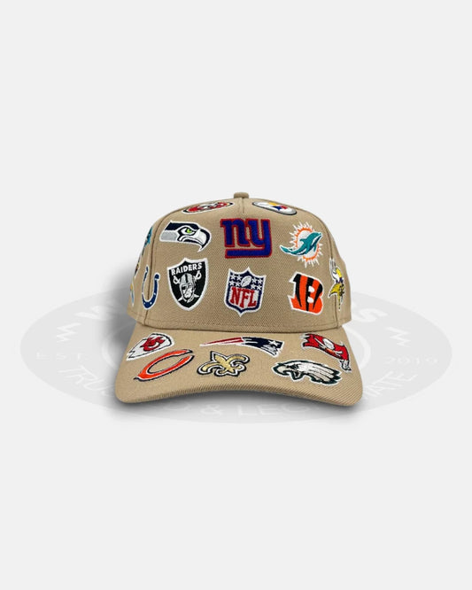 NFL Team All Over Patch Brown Colored 9Forty A-Frame Snapback Hat