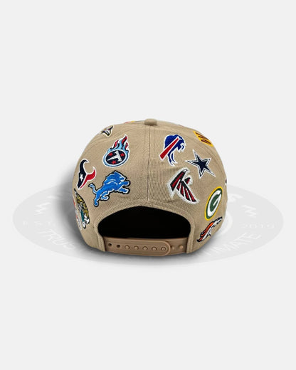 NFL Team All Over Patch Brown Colored 9Forty A-Frame Snapback Hat