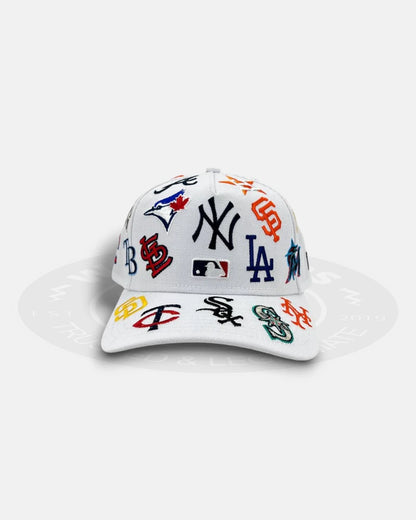 MLB Team All Over Patch White Colored 9Forty A-Frame Snapback Hat