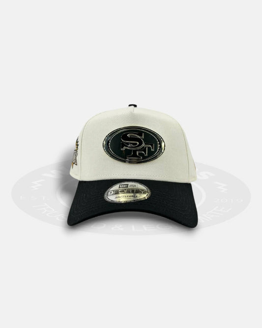 San Francisco 49ers Metal Badge Chrome Two Tone 9FORTY A-Frame Snapback Hat