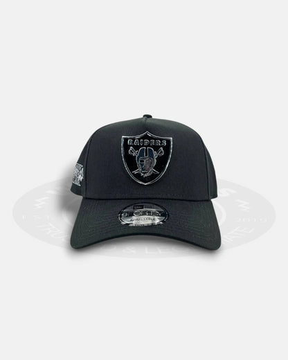 Las Vegas Raiders Metal Badge Black 9FORTY A-Frame Snapback Hat