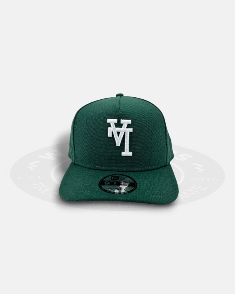 Los Angeles Dodgers Upside Down Green Pre Curved 9FIFTY A-Frame Snapback Hat