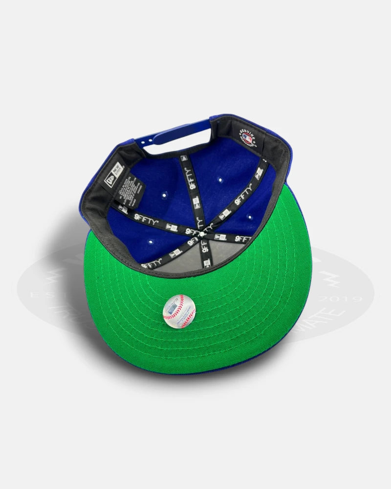 Los Angeles Dodgers Upside Down Royal Green Underbrim 9FIFTY Snapback Hat