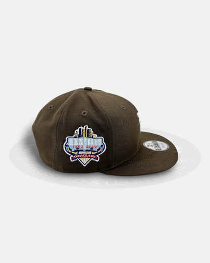 Los Angeles Dodgers Upside Down Brown Side Patch 9FIFTY Snapback Hat