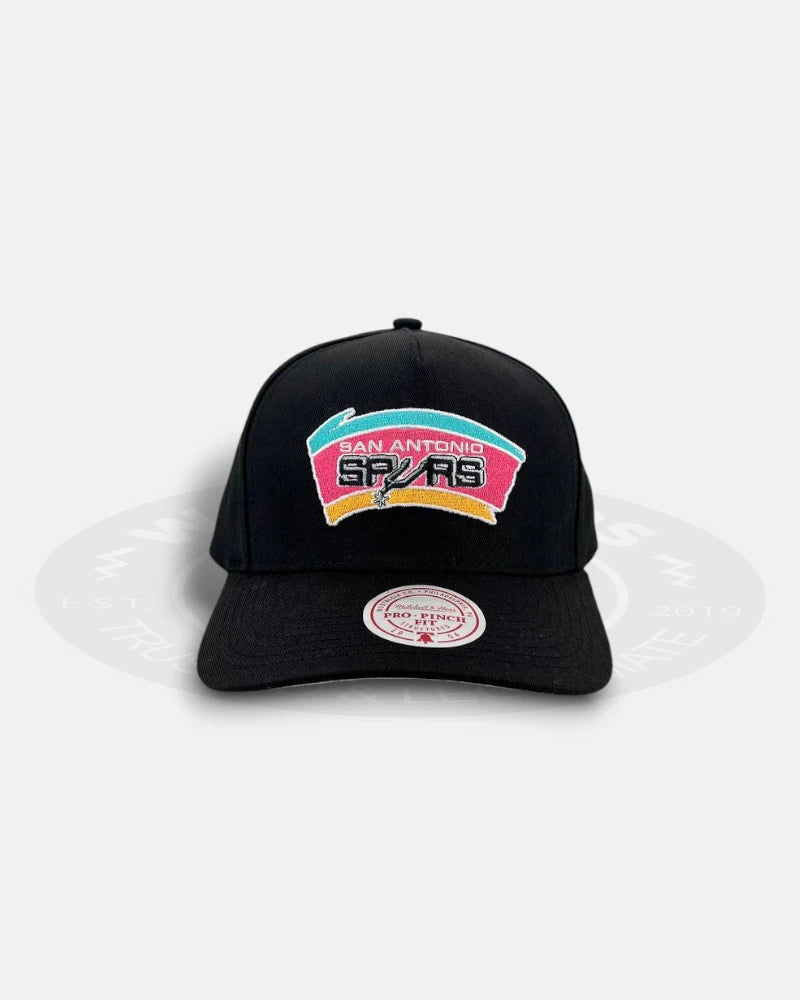 San Antonio Spurs HWC Black Pro Pinch Snapback Hat