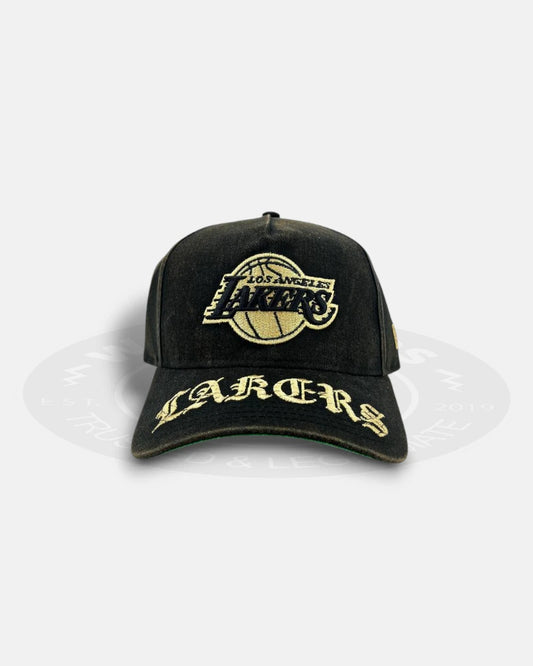 Los Angeles Lakers Gothic Fade 9FORTY A-Frame Snapback Hat