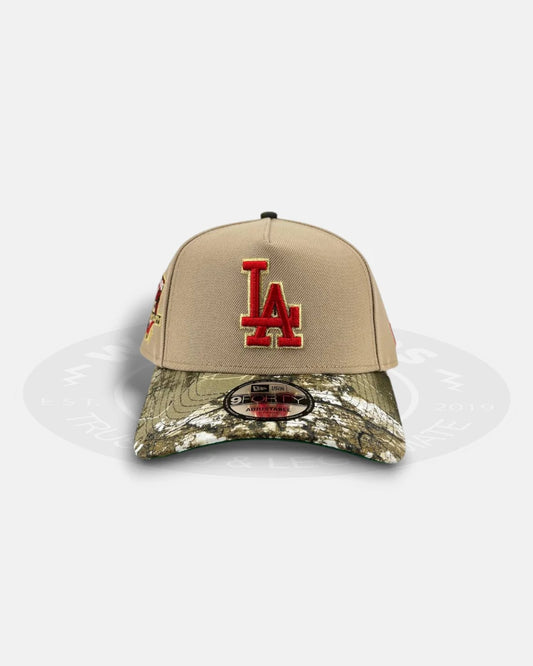 Los Angeles Dodgers Red Real Tree 9FORTY A-Frame Snapback Hat