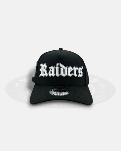 Las Vegas Raiders 60th Script Tribute 9FORTY A-Frame Snapback Hat
