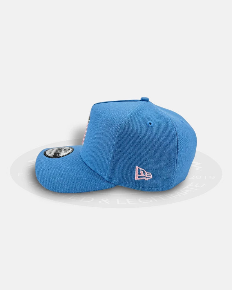 Los Angeles Angels 50th Angel Stadium Sky Blue Pink 9FORTY A-Frame Snapback Hat
