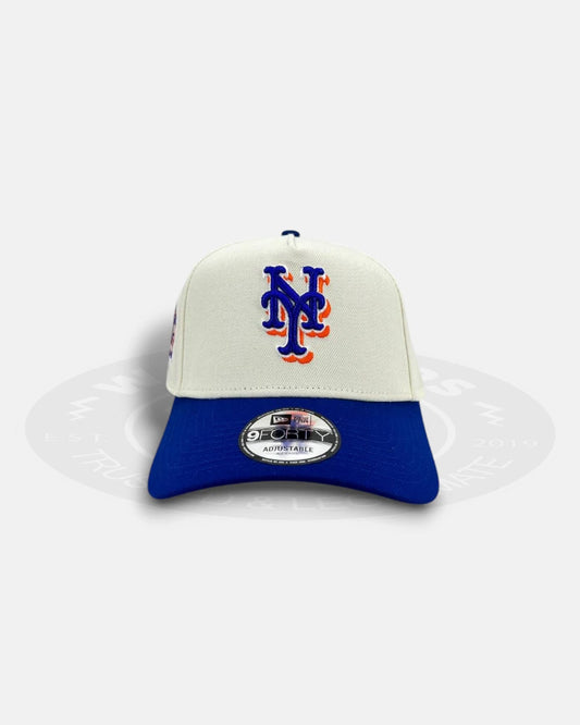 New York Mets 60th Crest Chrome 9FORTY A-Frame Snapback Hat
