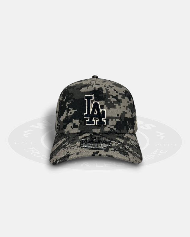Los Angeles Dodgers Black Pixel Camo 9FORTY A-Frame Snapback Hat