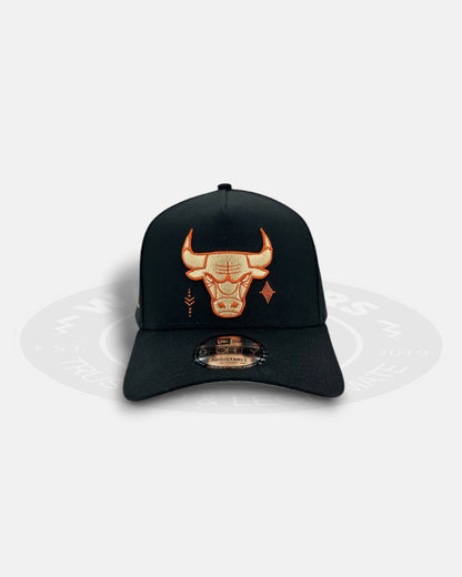 Chicago Bulls Midnight Desert Flame 9FORTY A-Frame Snapback Hat