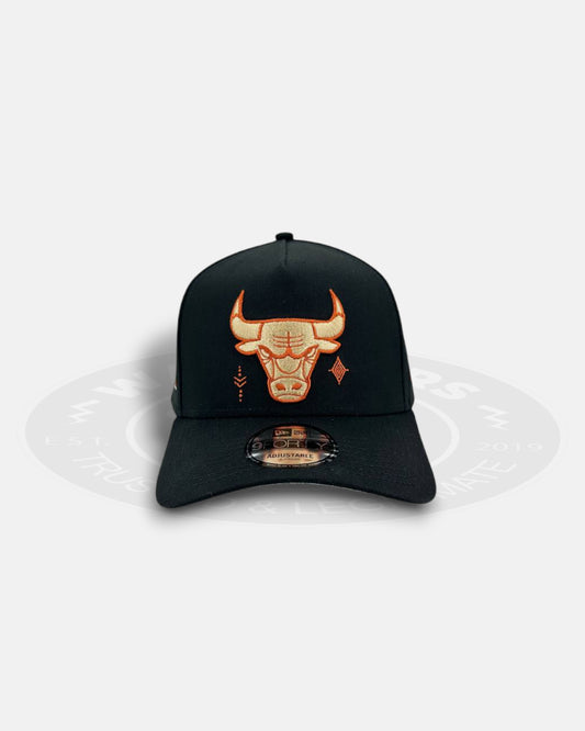 Chicago Bulls Midnight Desert Flame 9FORTY A-Frame Snapback Hat