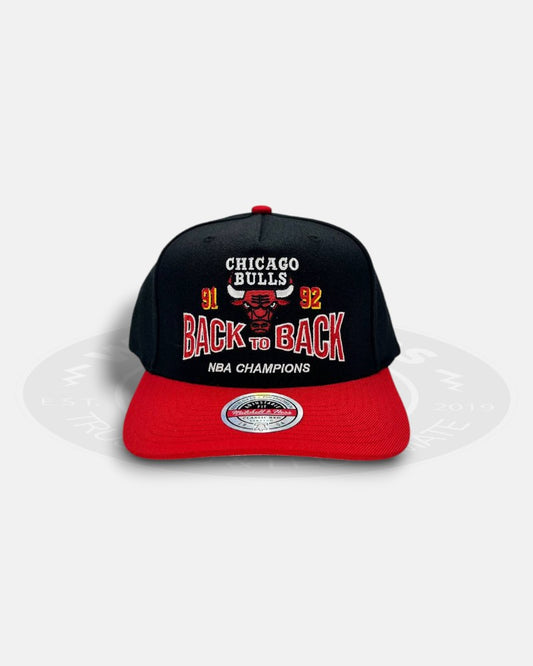Chicago Bulls 1991-1992 Back to Back NBA Champions Adjustable Fit Snapback Hat