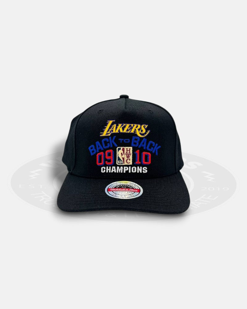 Mitchell & Ness Los Angeles Lakers Back-to-Back Era MVP Classic Red Stretch Snapback Hat