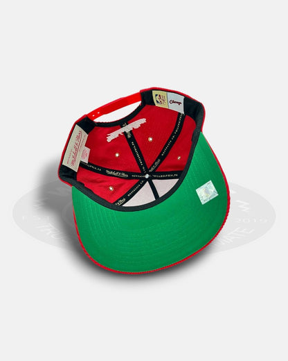 Chicago Bulls 1998 NBA Champions Pacific Division Corduroy Deadstock Fit Snapback Hat