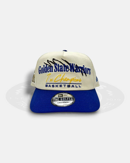 Golden State Warriors 7x NBA Champions Overall Logo The Golfer Snapback Hat