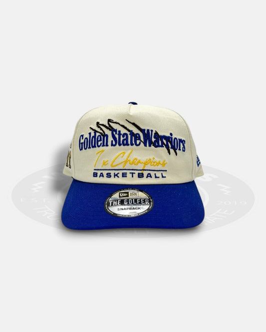 Golden State Warriors 7x NBA Champions Overall Logo The Golfer Snapback Hat