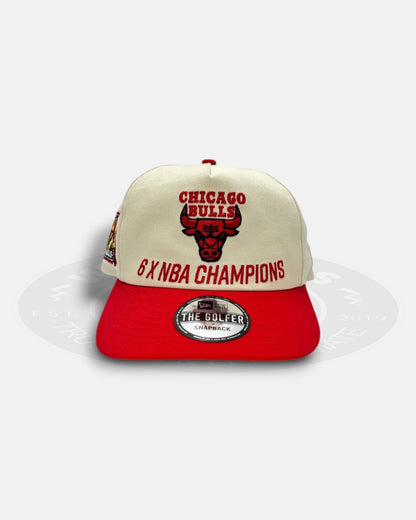 Chicago Bulls 6x NBA Champions Overall Logo The Golfer Snapback Hat