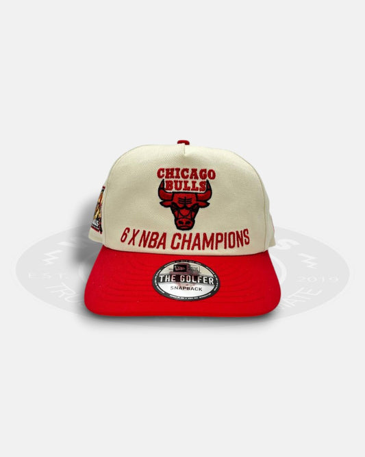 Chicago Bulls 6x NBA Champions Overall Logo The Golfer Snapback Hat