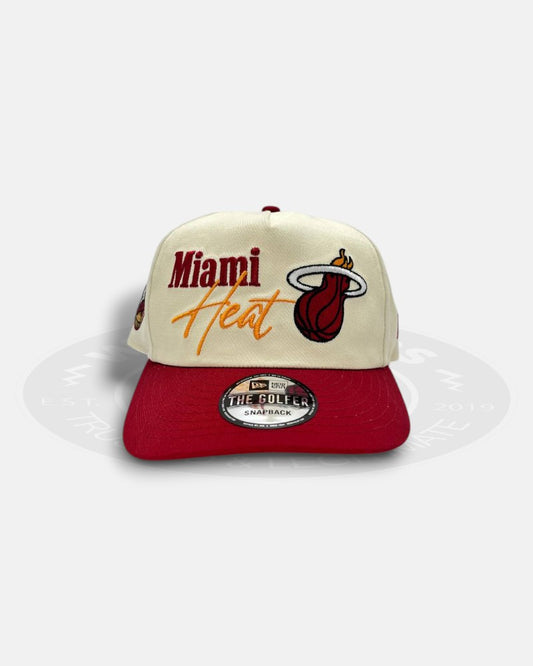 Miami Heat 3x NBA Champions Overall Logo The Golfer Snapback Hat