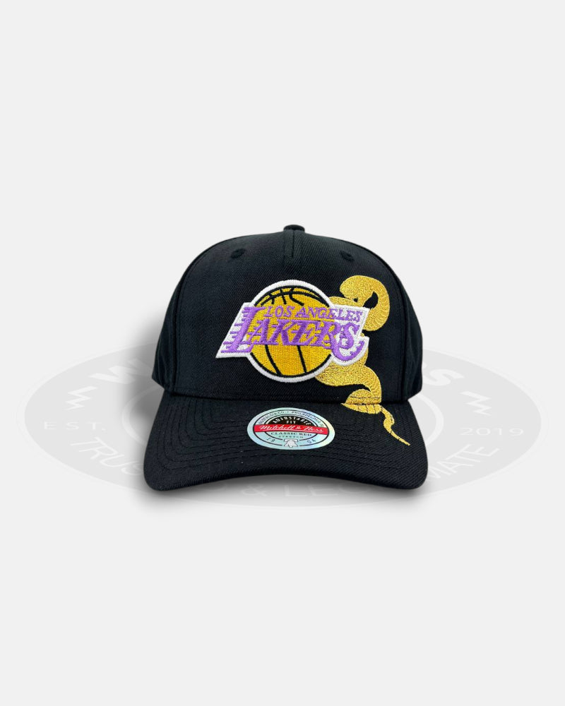 Mitchell & Ness Los Angeles Lakers Serpent Year MVP Classic Red Stretch Snapback Hat