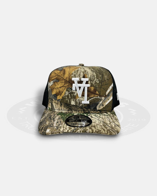 Los Angeles Dodgers Upside Down Realtree Trucker 9FIFTY A-Frame Snapback Hat