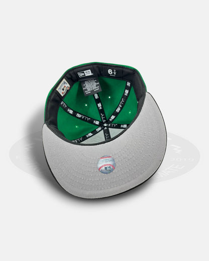 Tampa Bay Rays Side Crest Kelly Black Grey Underbill 59Fifty Fitted Hat