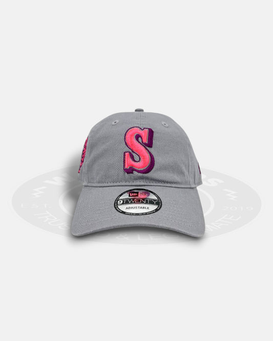 Seattle Mariners Pink Glow Greyline Plus 9TWENTY Strapback Hat