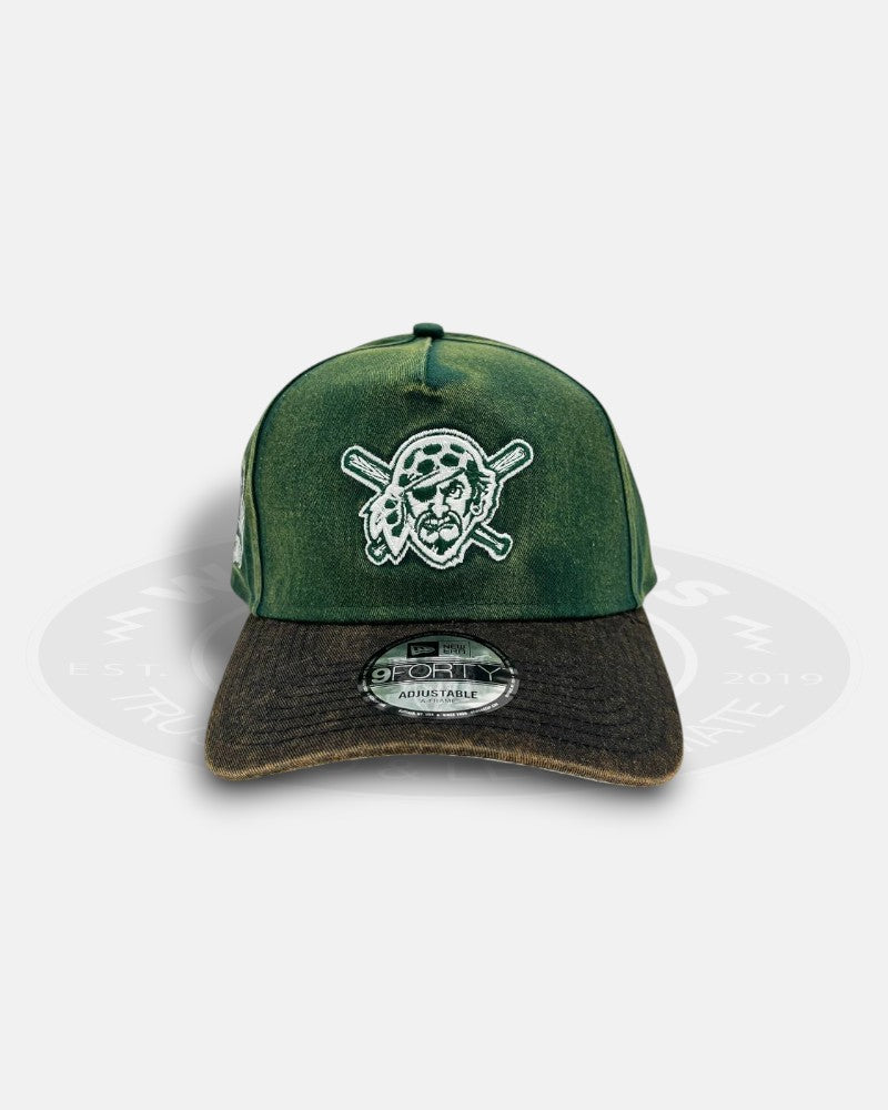 Pittsburgh Pirates Faded Green 9FORTY A-Frame Strapback Hat
