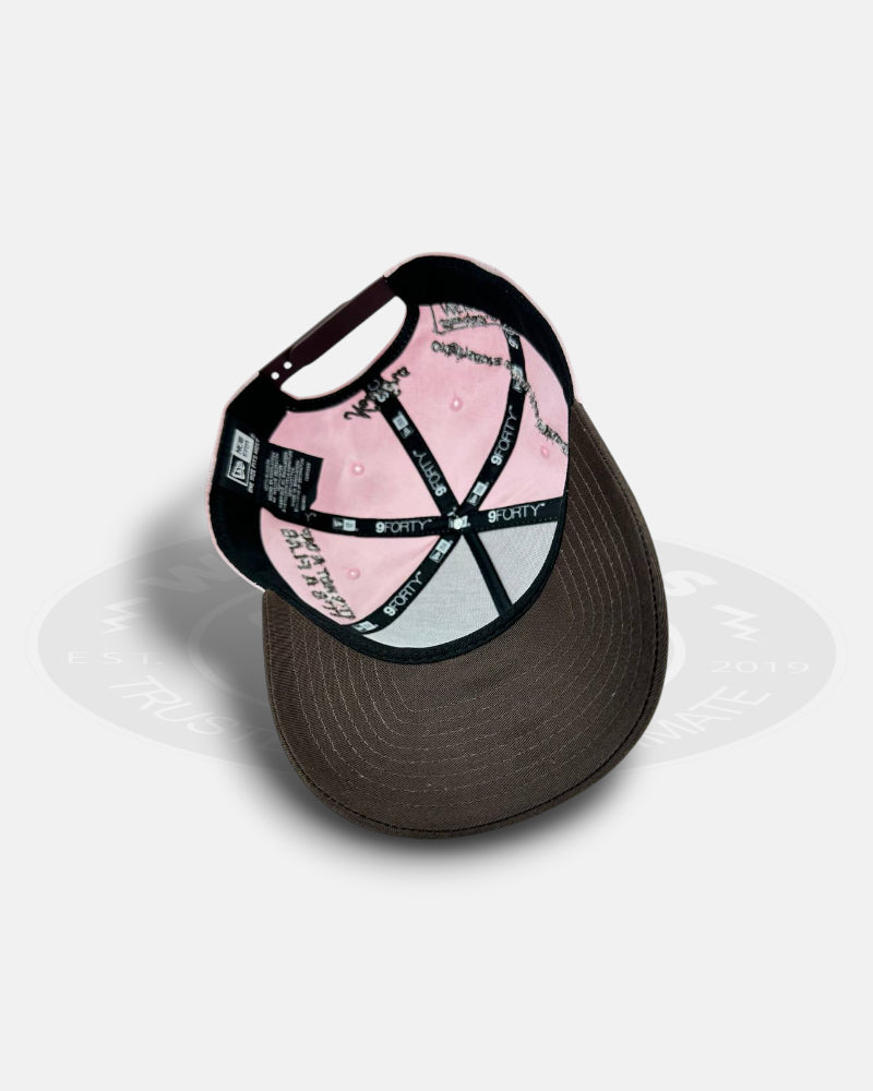 Mexico National Baseball Team New Era Originators 9FORTY A-Frame Snapback Hat Pink Brown