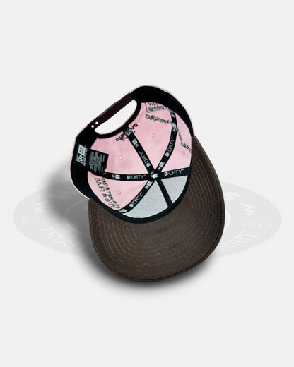 Mexico National Baseball Team New Era Originators 9FORTY A-Frame Snapback Hat Pink Brown