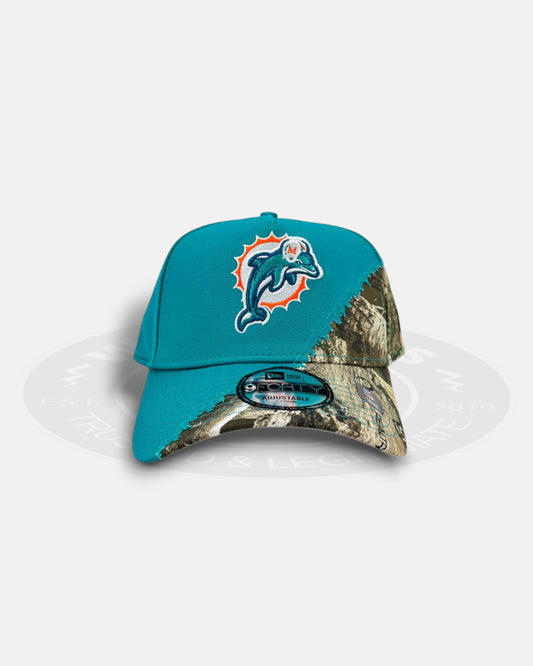 Miami Dolphins Camo Roughcut 9FORTY A-Frame Snapback Hat