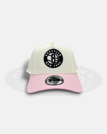 Brooklyn Nets Pink Citrus 9FORTY A-Frame Snapback Hat