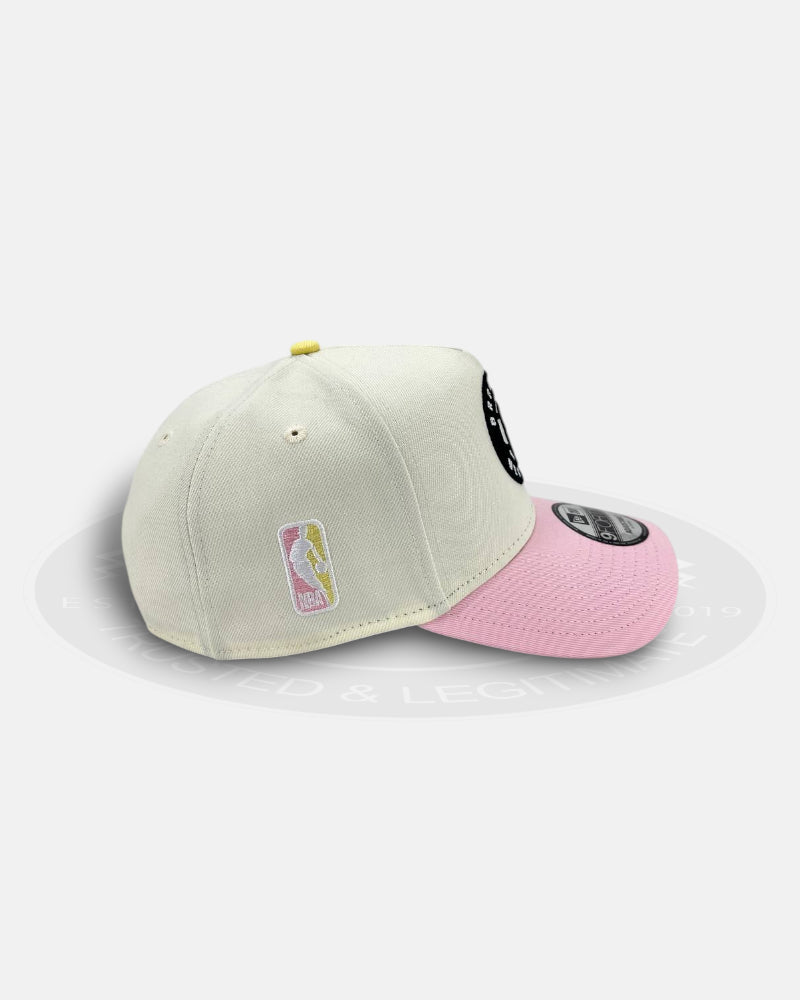 Brooklyn Nets Pink Citrus 9FORTY A-Frame Snapback Hat