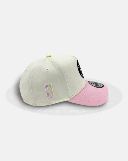 Brooklyn Nets Pink Citrus 9FORTY A-Frame Snapback Hat