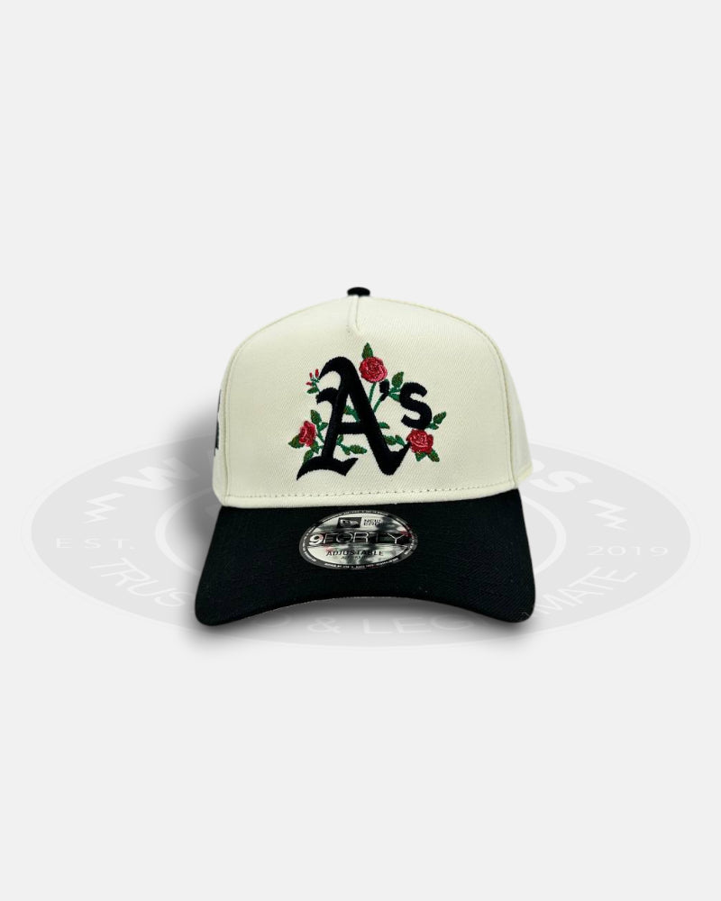Oakland Athletics Chrome Rose Relic 9FORTY A-Frame Snapback Hat