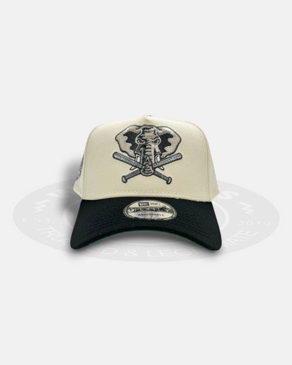 Oakland Athletics 50th Anniversary Silver Two Tone Chrome Black 9Forty A-Frame Snapback Hat