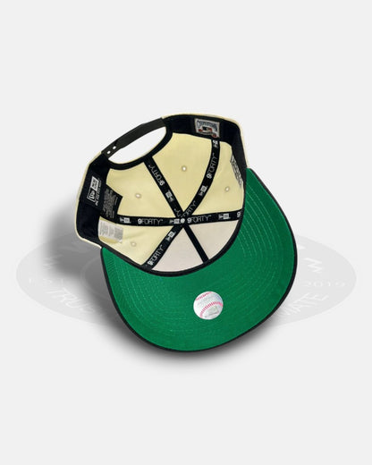 Oakland Athletics 50th Anniversary Silver Two Tone Chrome Black 9Forty A-Frame Snapback Hat