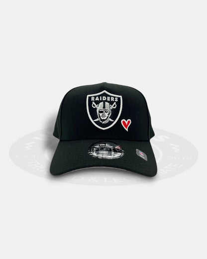 Las Vegas Raiders Love Hearts 9Forty A-Frame Snapback Hat